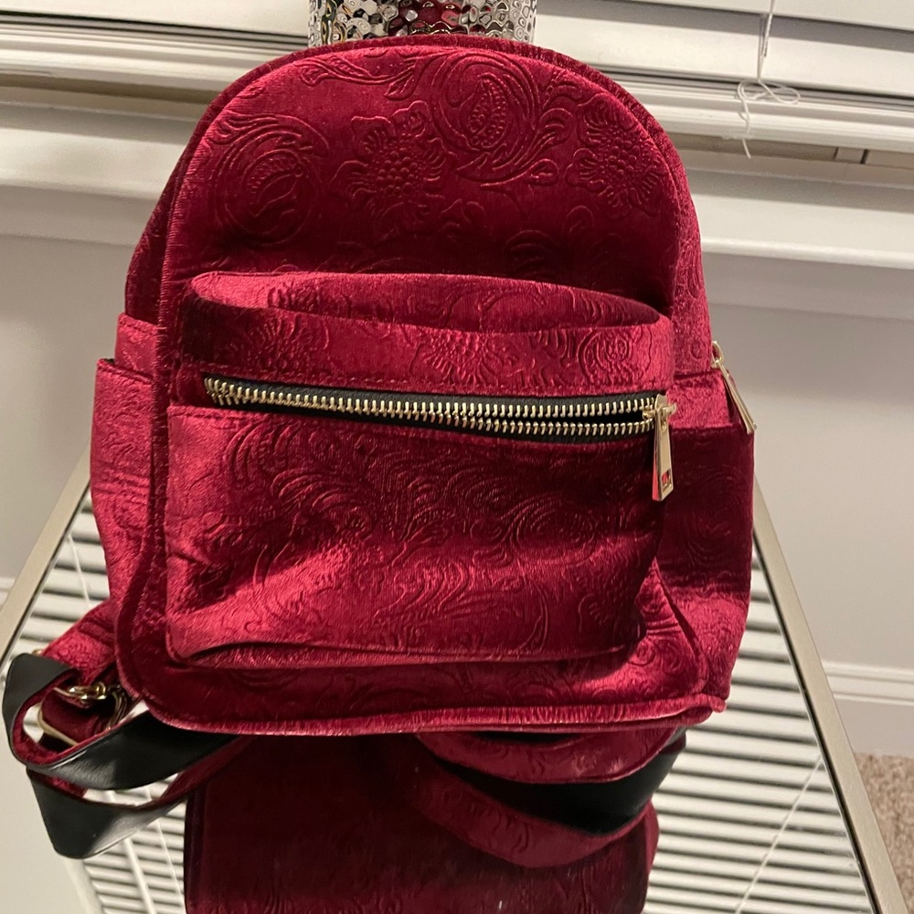Burgundy backpack